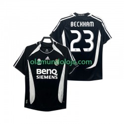 Camisola Real Madrid Beckham 23 2007 Retro Homem Equipamento Terceiro 2006 Manga Curta